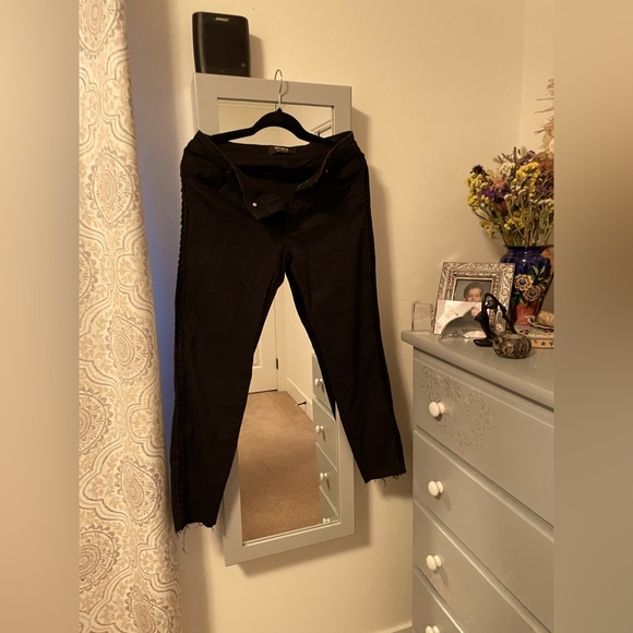 Brand New Mos Mosh black jeans with the velvet black bows down the sides - Picture 2 of 4